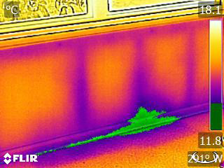 Infrared Image of Wall Leak (10)